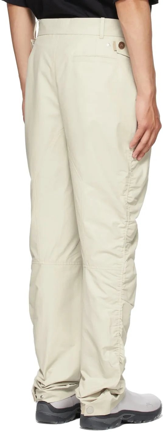 A-COLD-WALL* Beige Ruche Technical Trousers