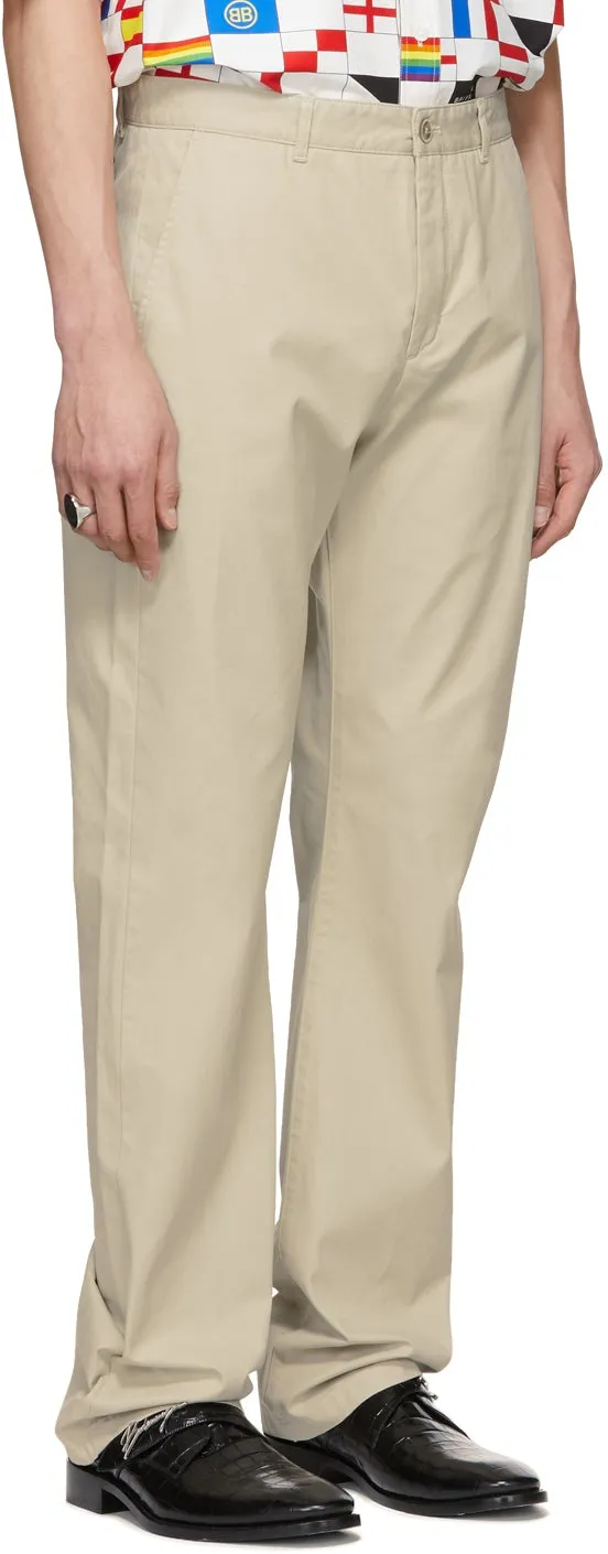 Balenciaga Beige Ego Disk Trousers