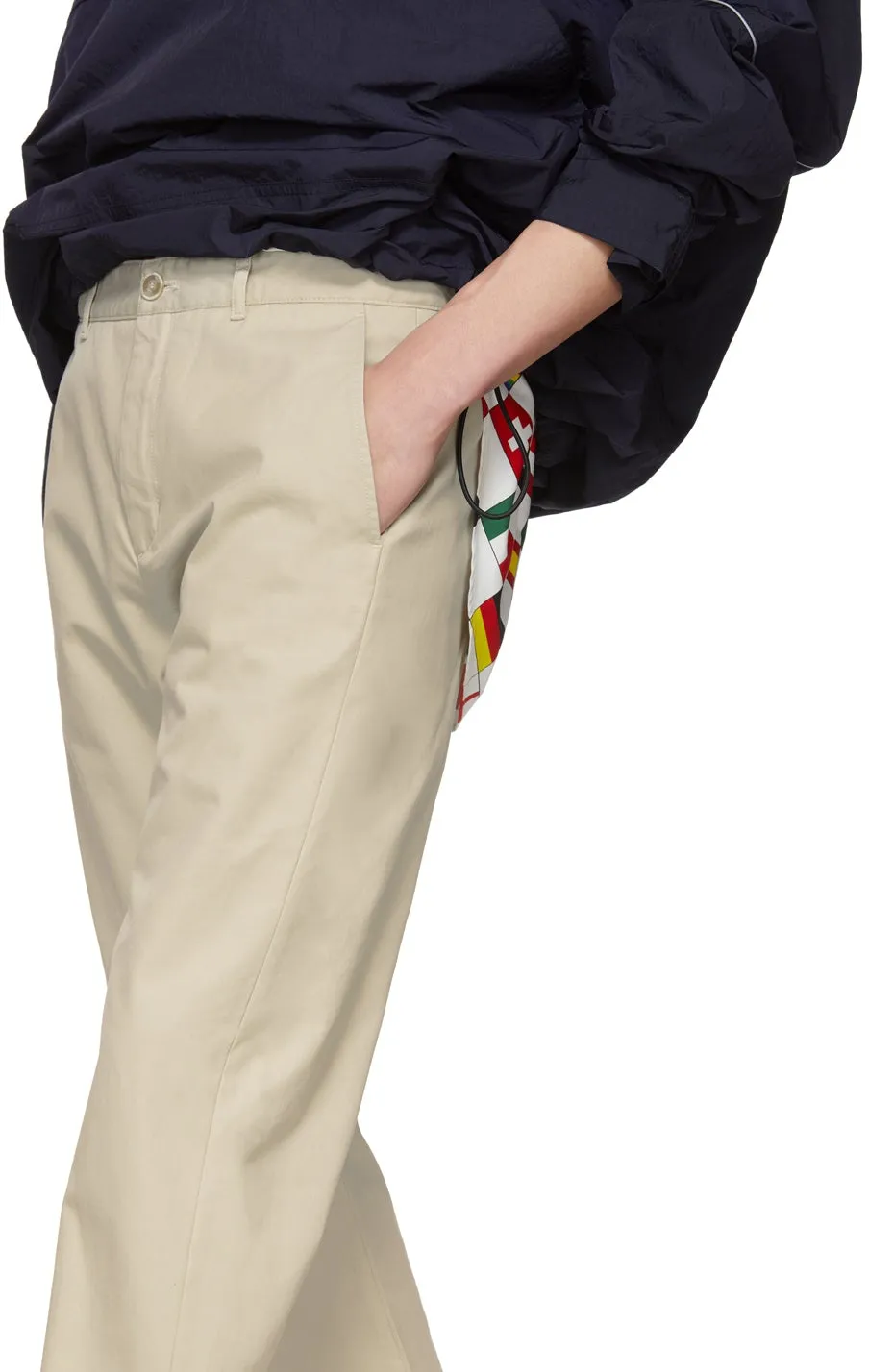 Balenciaga Beige Ego Disk Trousers