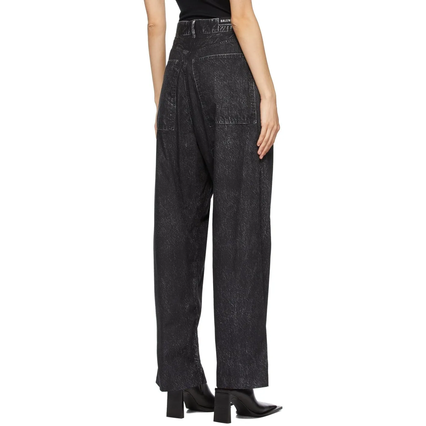 Balenciaga Black Trompe-lâ€™Å“il Baggy Trousers