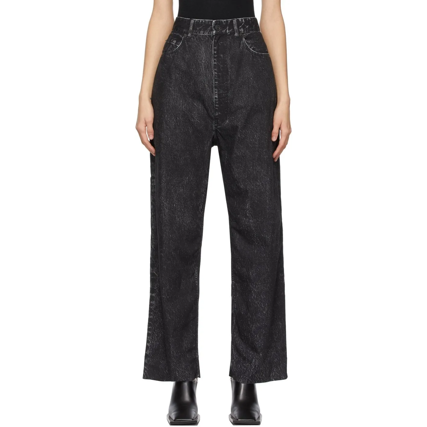 Balenciaga Black Trompe-lâ€™Å“il Baggy Trousers