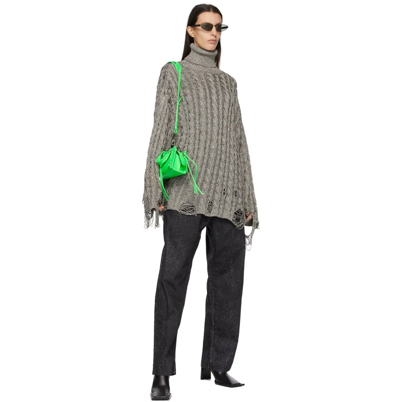 Balenciaga Black Trompe-lâ€™Å“il Baggy Trousers