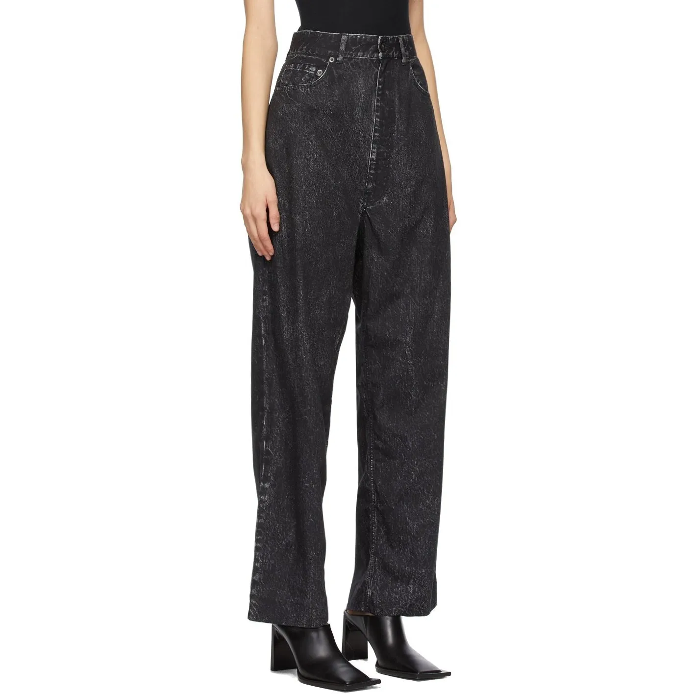 Balenciaga Black Trompe-lâ€™Å“il Baggy Trousers