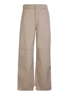 Beige straight leg trousers