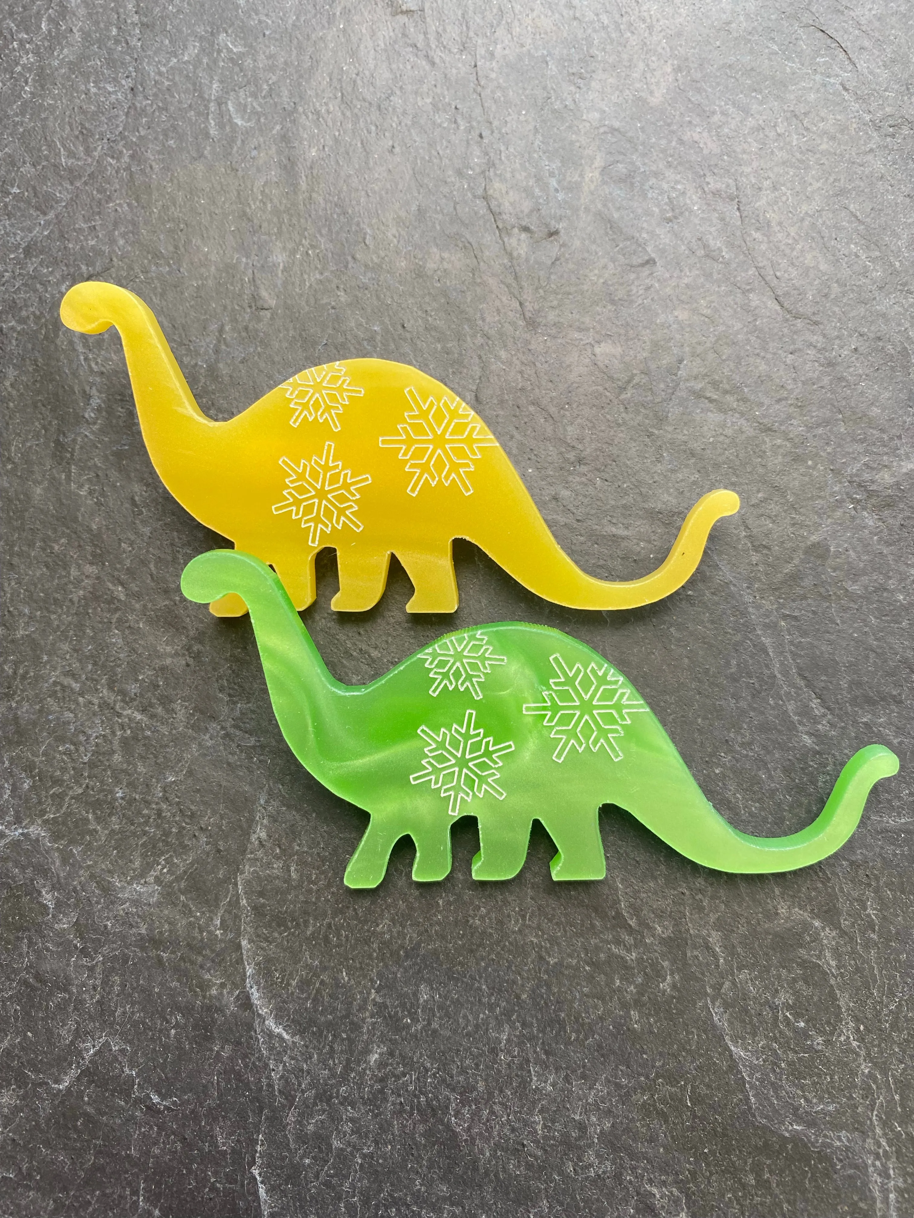 Christmas Dinosaur brooch