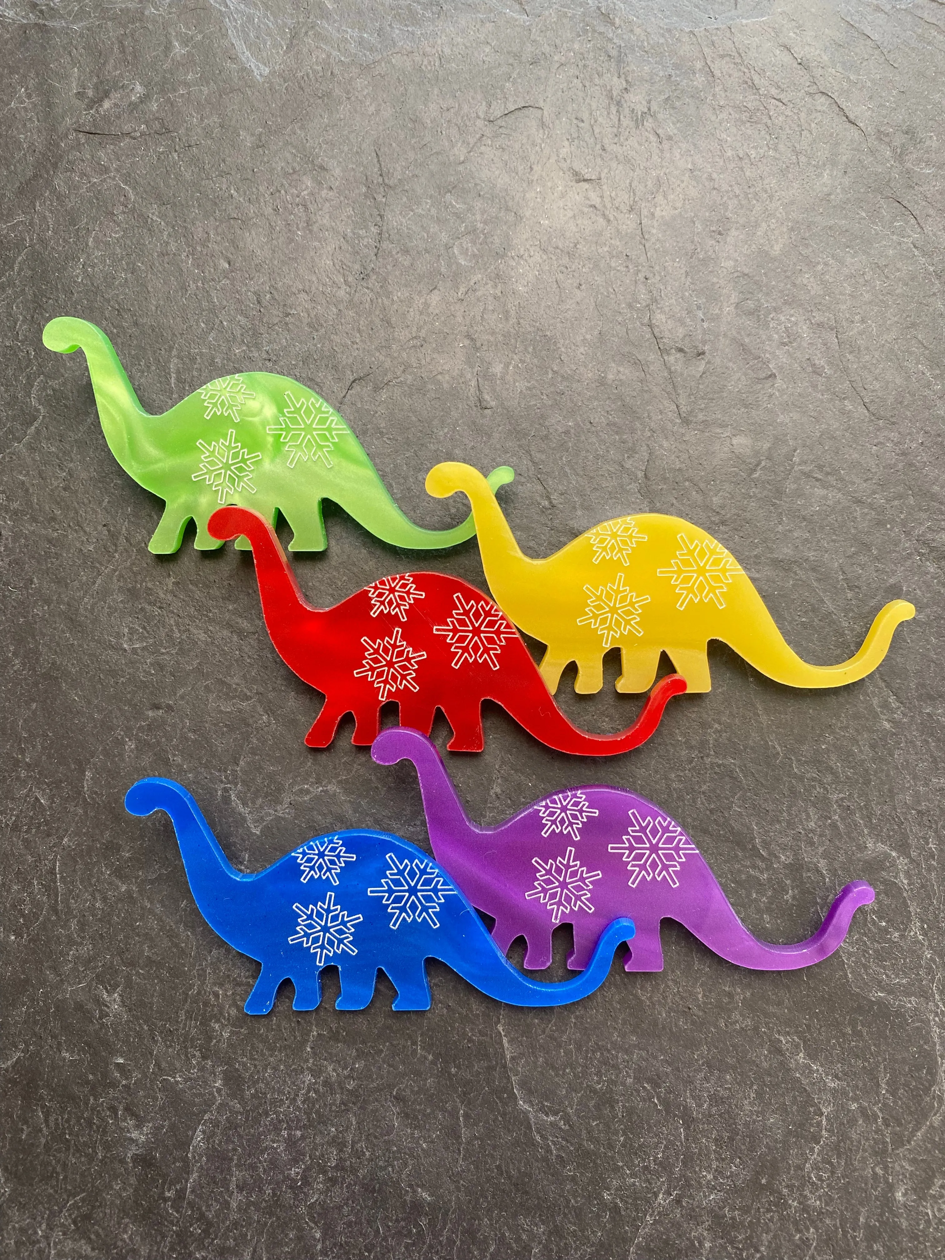 Christmas Dinosaur brooch