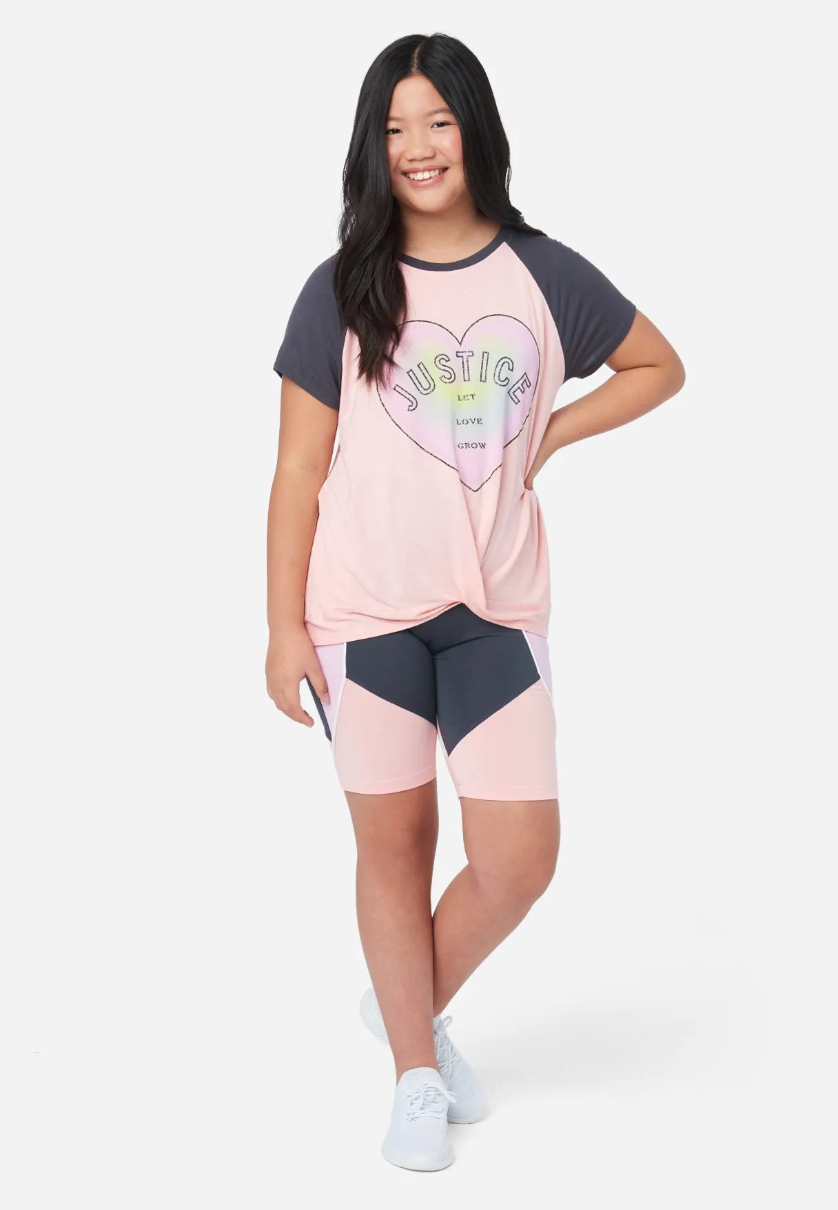 Collection X by Justice Color Block Bike Shorts