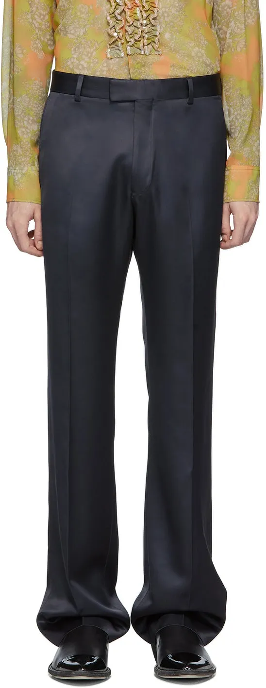 Dries Van Noten Navy Prowse Trousers