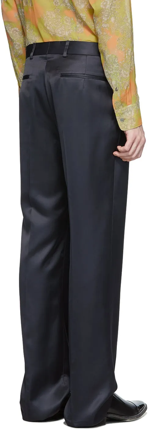 Dries Van Noten Navy Prowse Trousers
