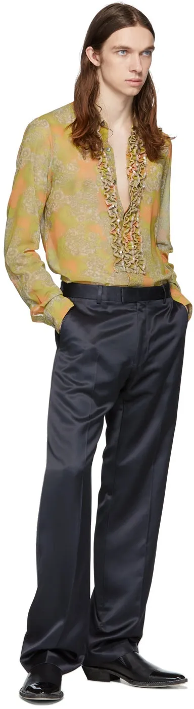 Dries Van Noten Navy Prowse Trousers