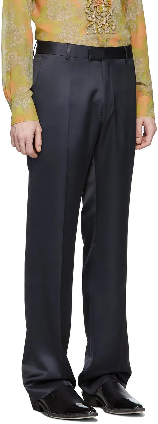 Dries Van Noten Navy Prowse Trousers
