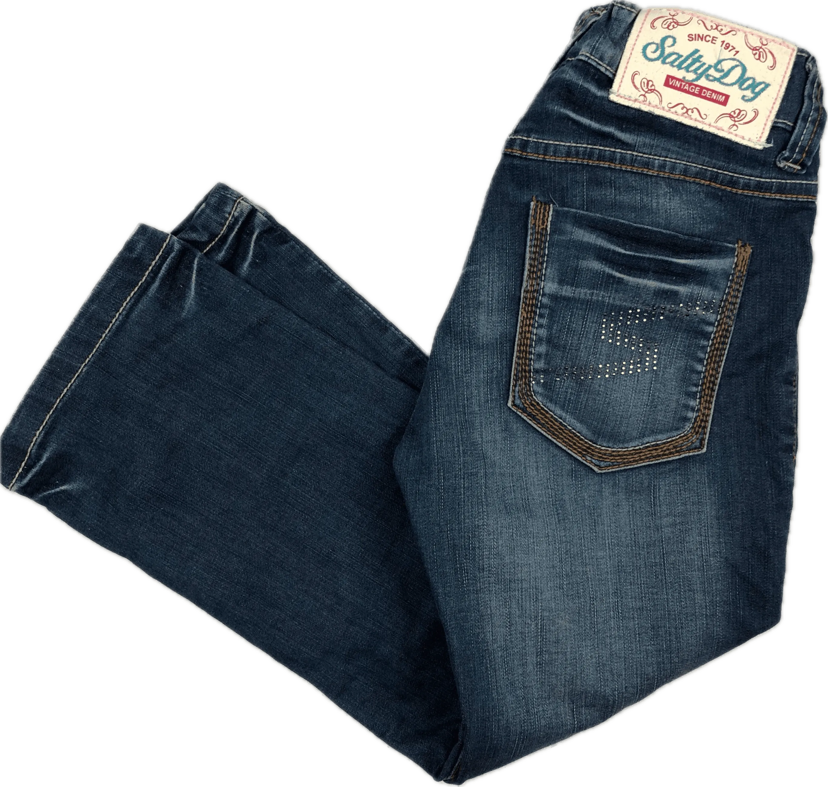 Dutch Salty Dog Girls Distressed Crop Jeans - Size 146 (10/11)