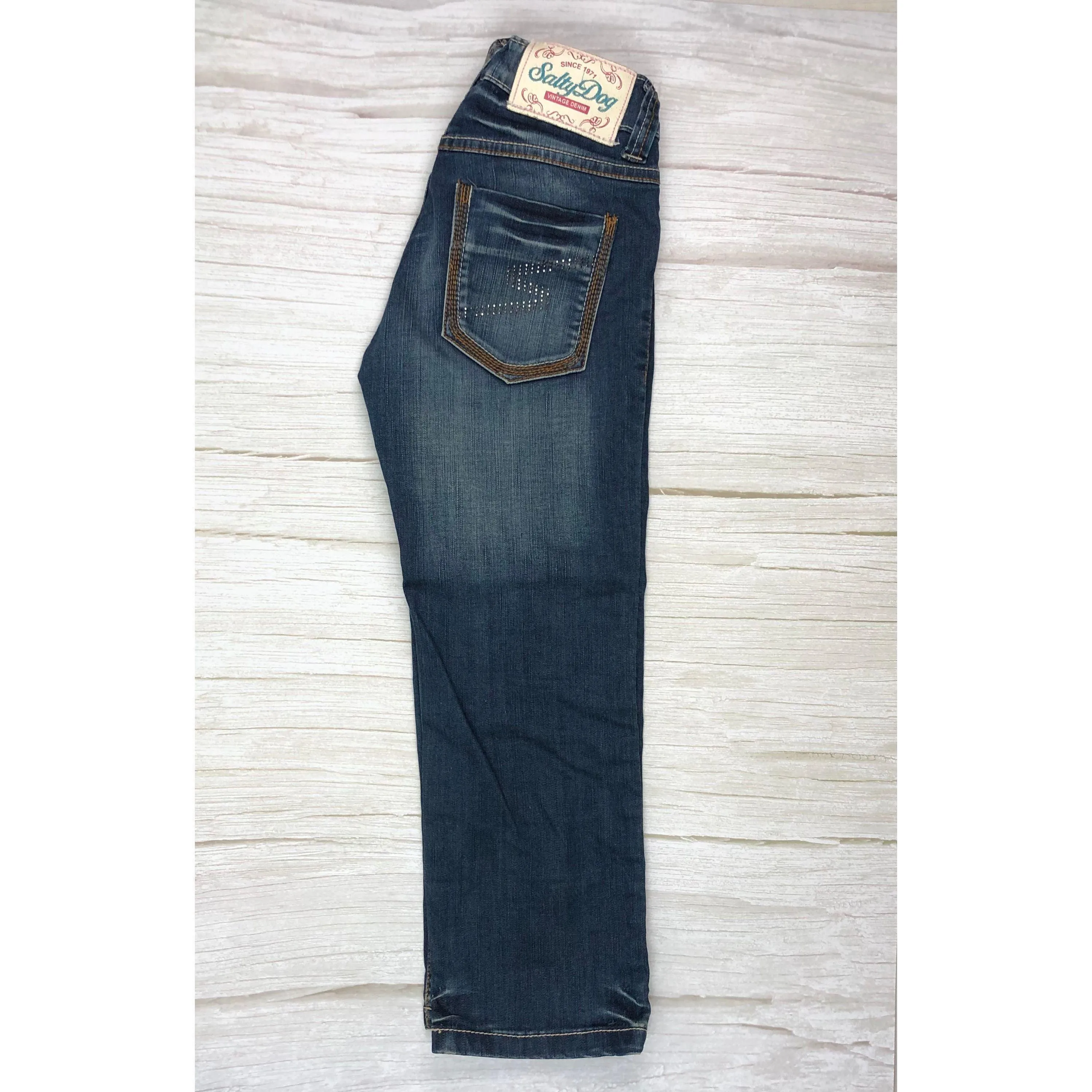Dutch Salty Dog Girls Distressed Crop Jeans - Size 146 (10/11)