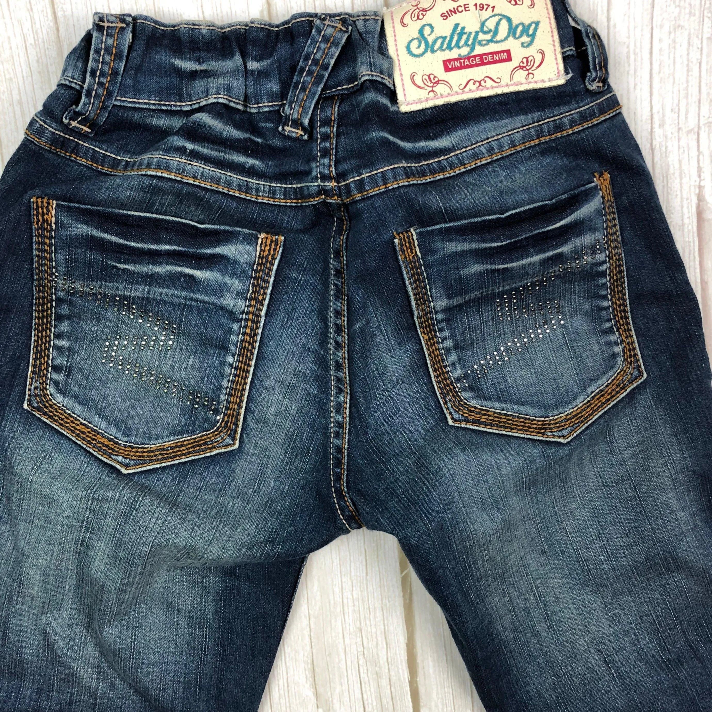 Dutch Salty Dog Girls Distressed Crop Jeans - Size 146 (10/11)