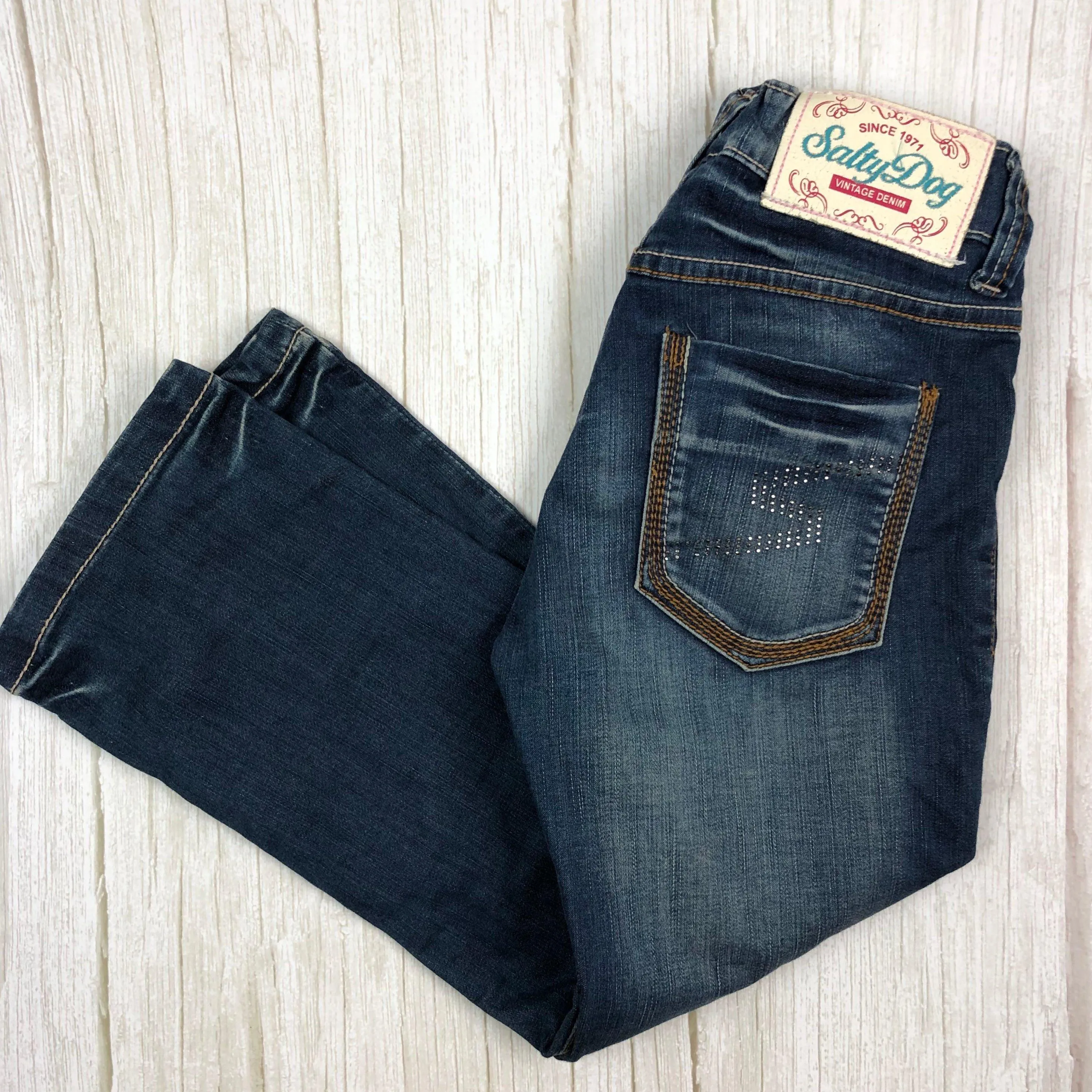 Dutch Salty Dog Girls Distressed Crop Jeans - Size 146 (10/11)