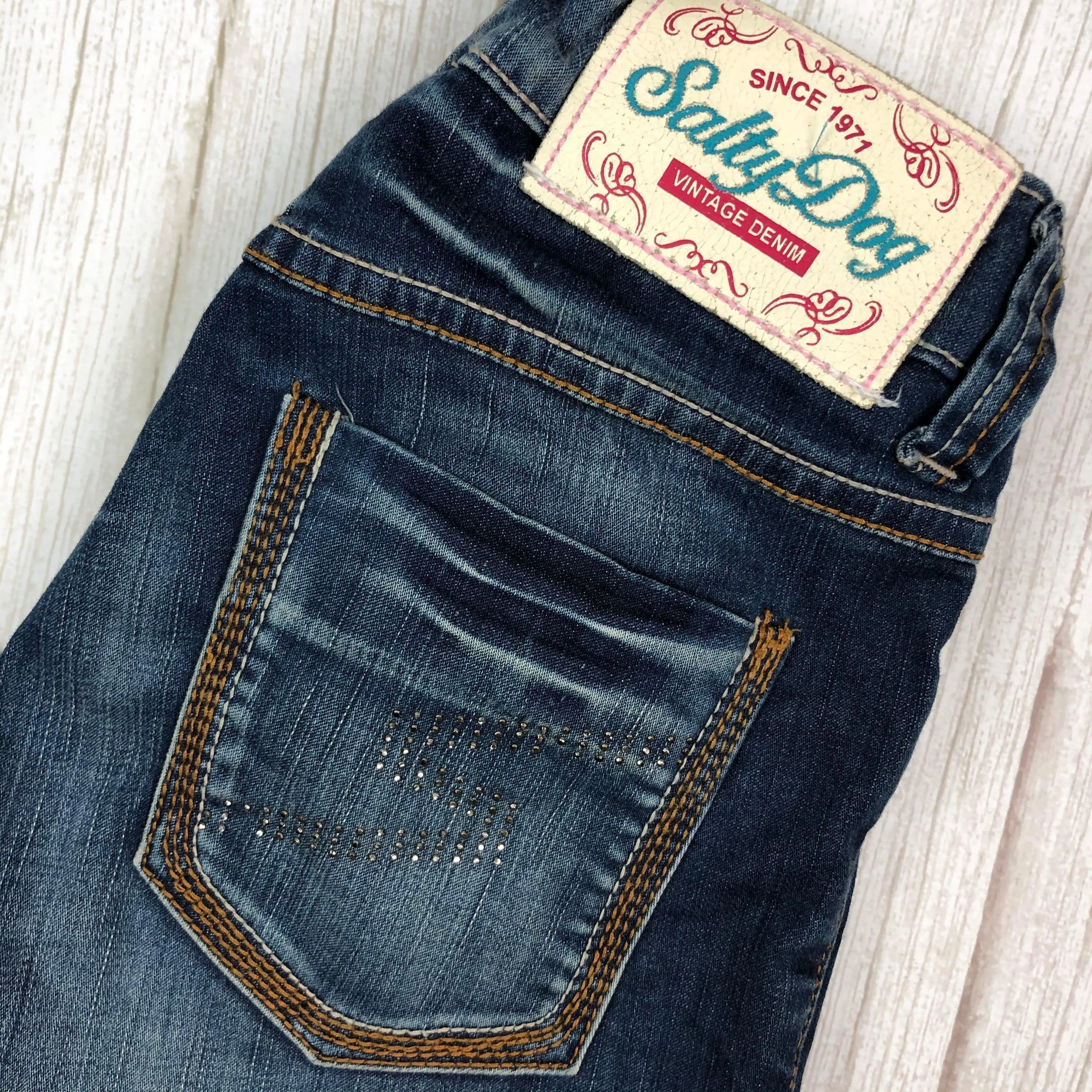 Dutch Salty Dog Girls Distressed Crop Jeans - Size 146 (10/11)
