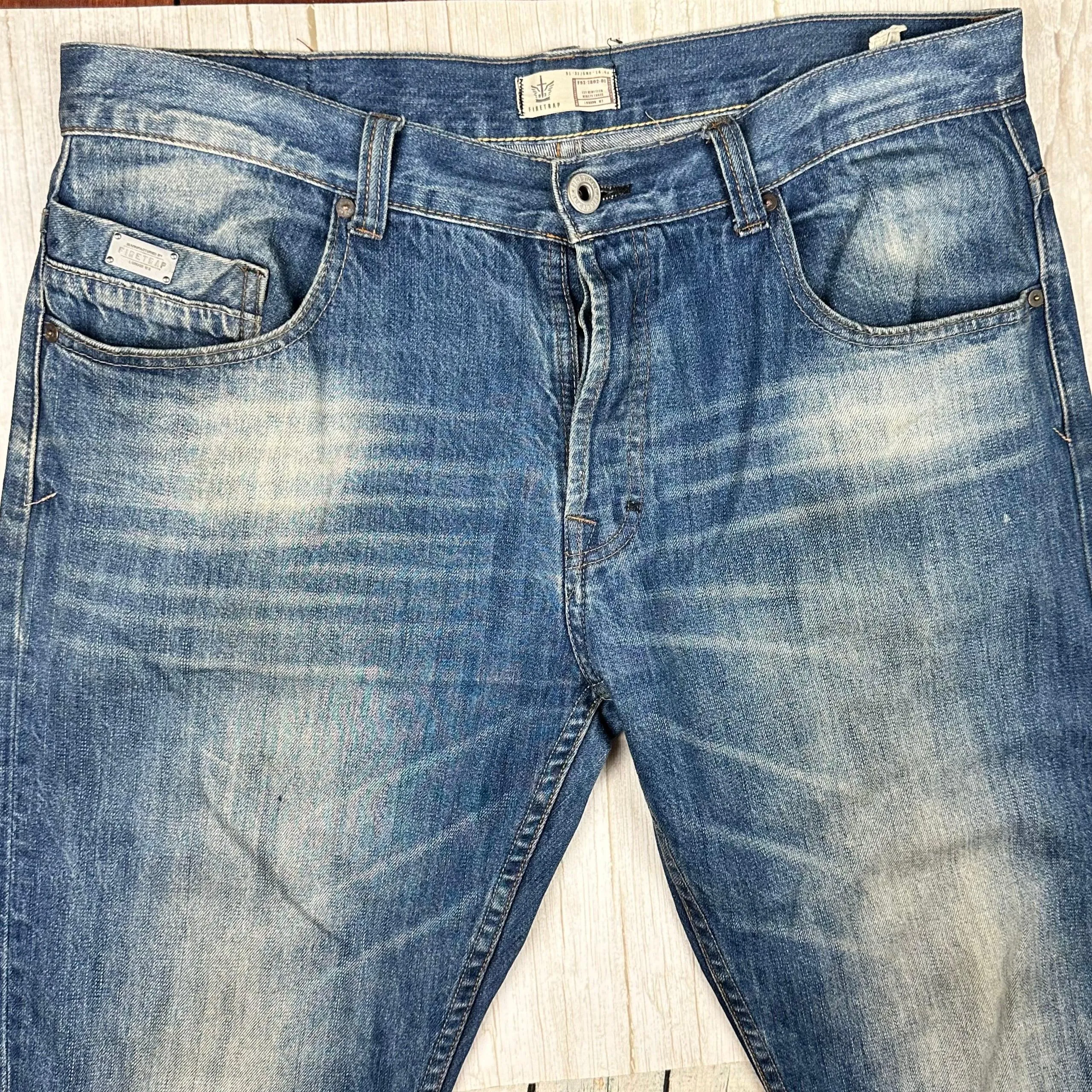 Firetrap Mens Boot Cut Classic Jeans - Size 34L