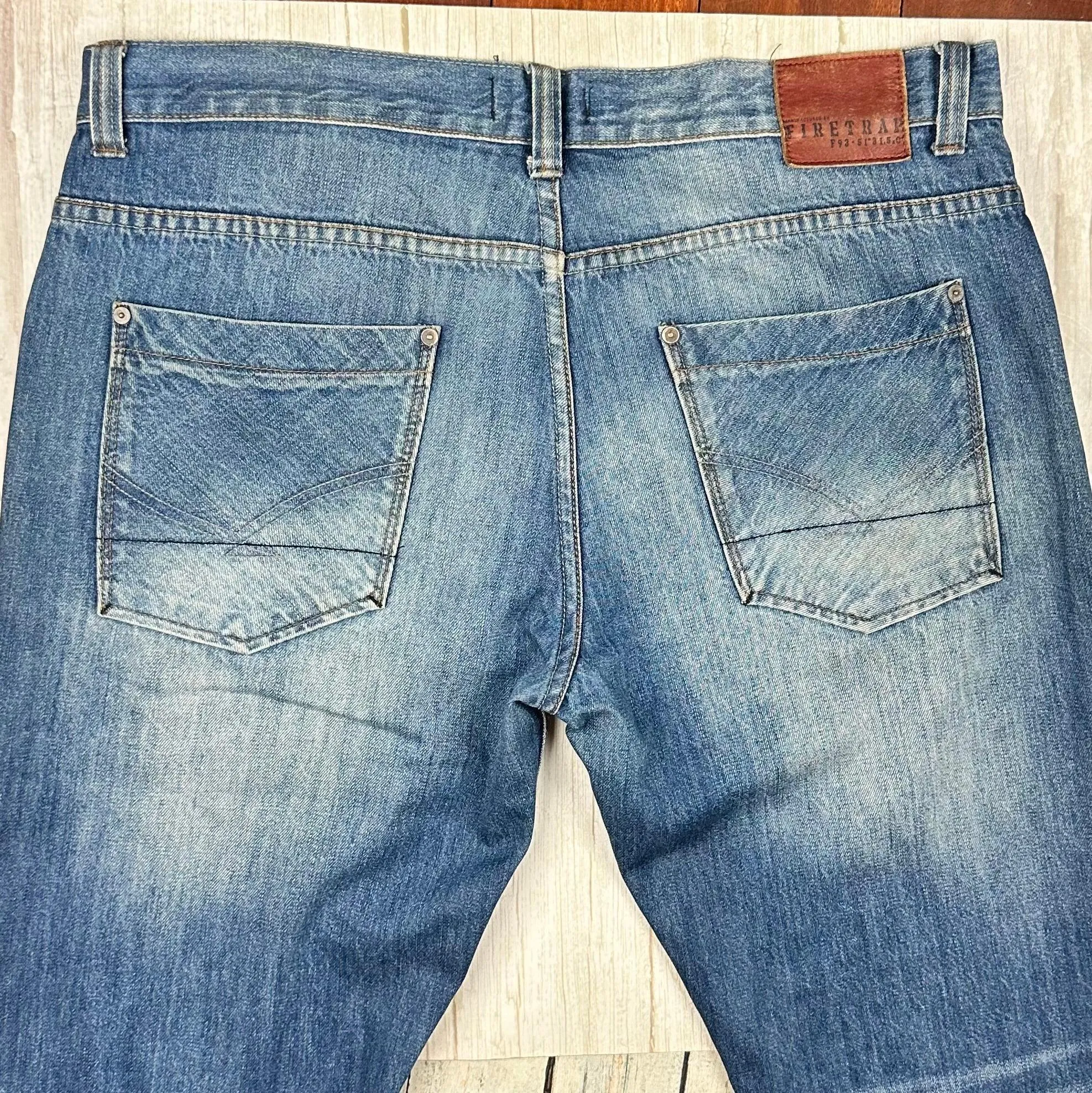 Firetrap Mens Boot Cut Classic Jeans - Size 34L