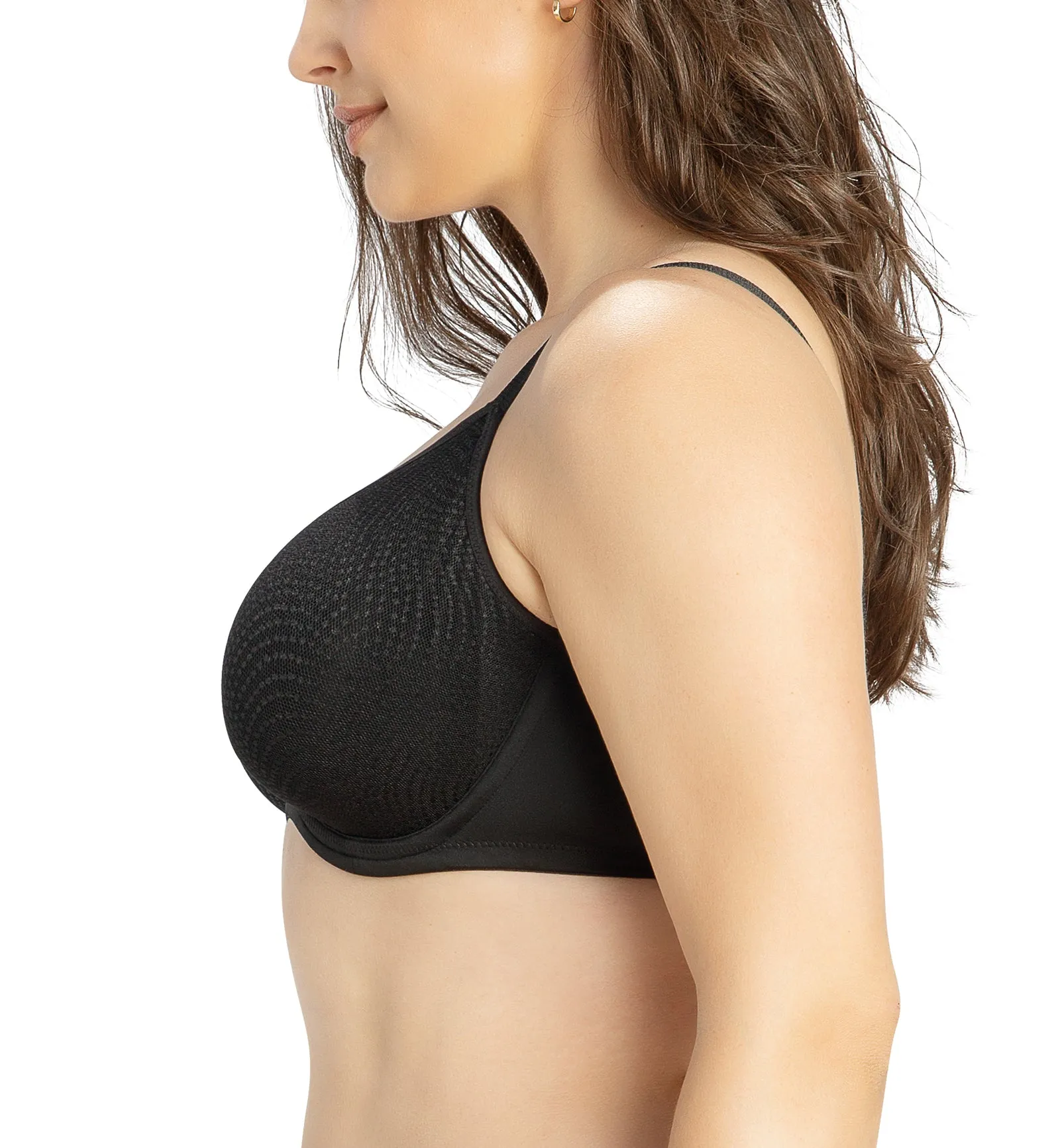 Parfait Pearl Seamless Minimizer Underwire Bra (P60921) - Black