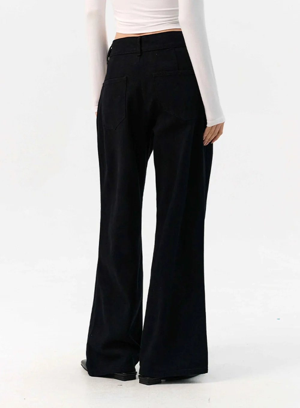 Pintuck Tab Wide Pants IO320