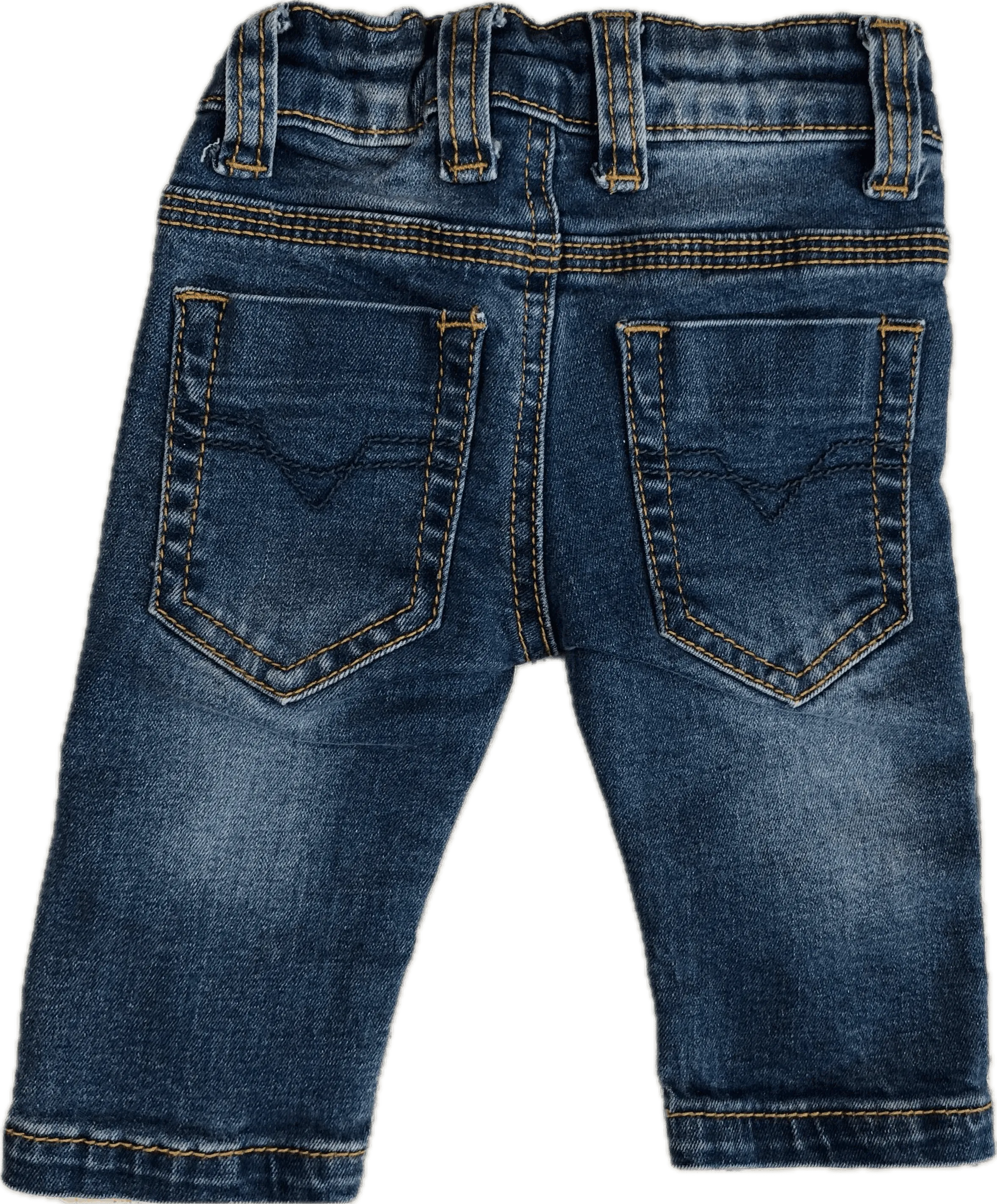 Pumpkin Patch Distressed Denim Baby Jeans - Size 0-3M