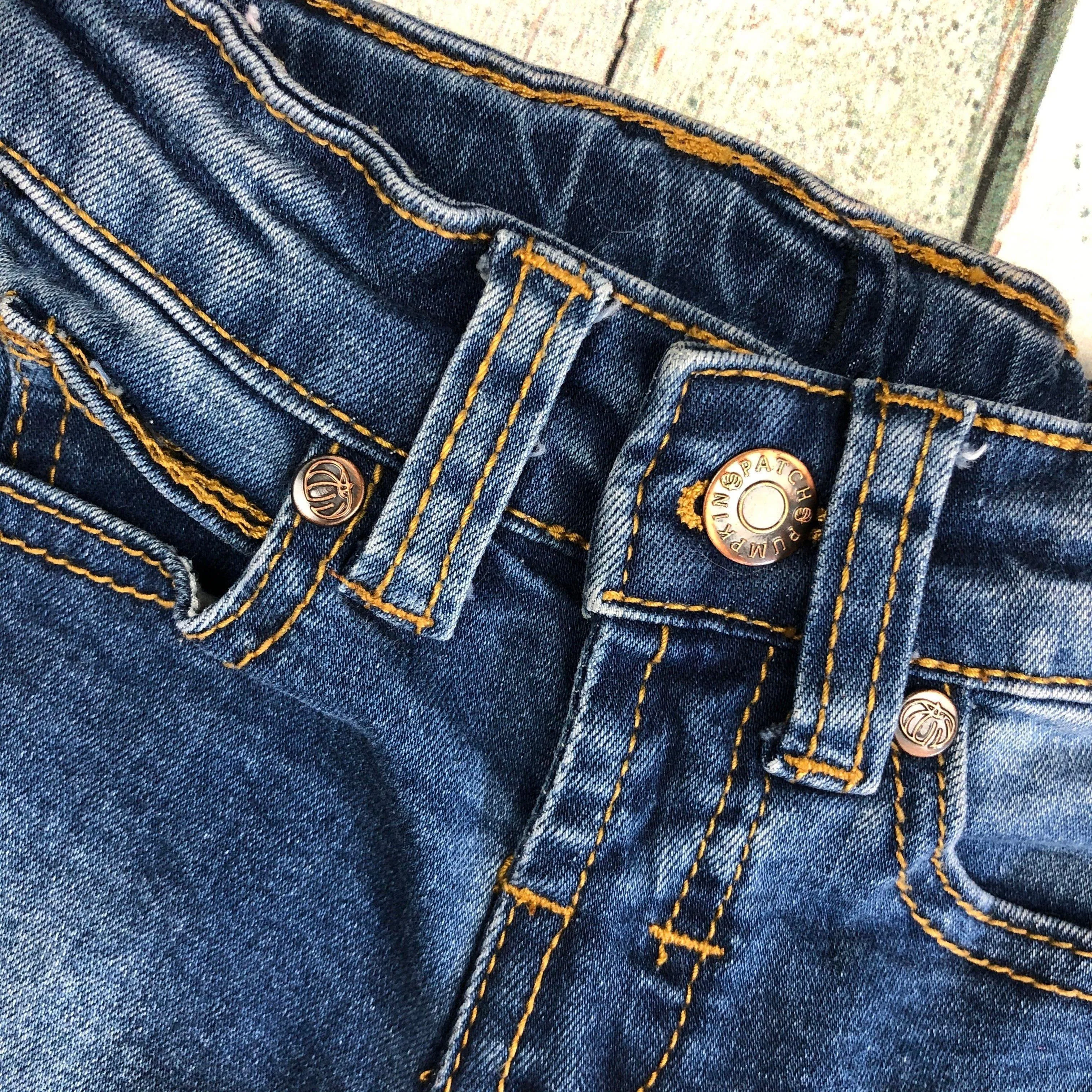 Pumpkin Patch Distressed Denim Baby Jeans - Size 0-3M