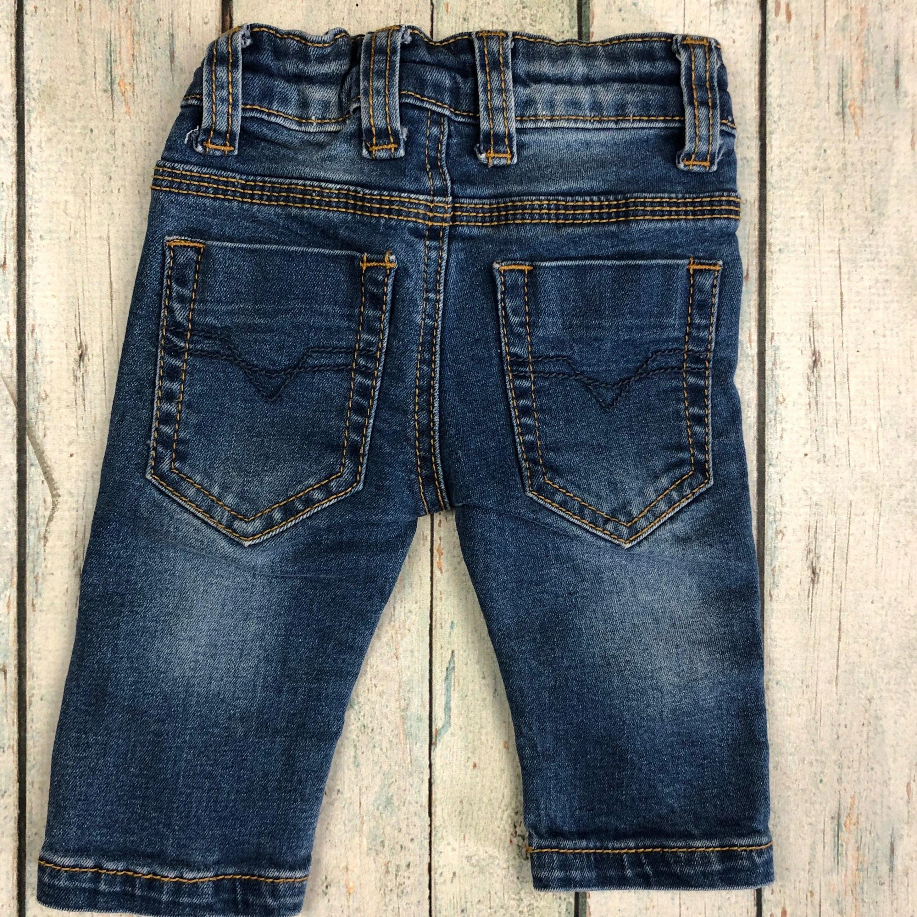 Pumpkin Patch Distressed Denim Baby Jeans - Size 0-3M