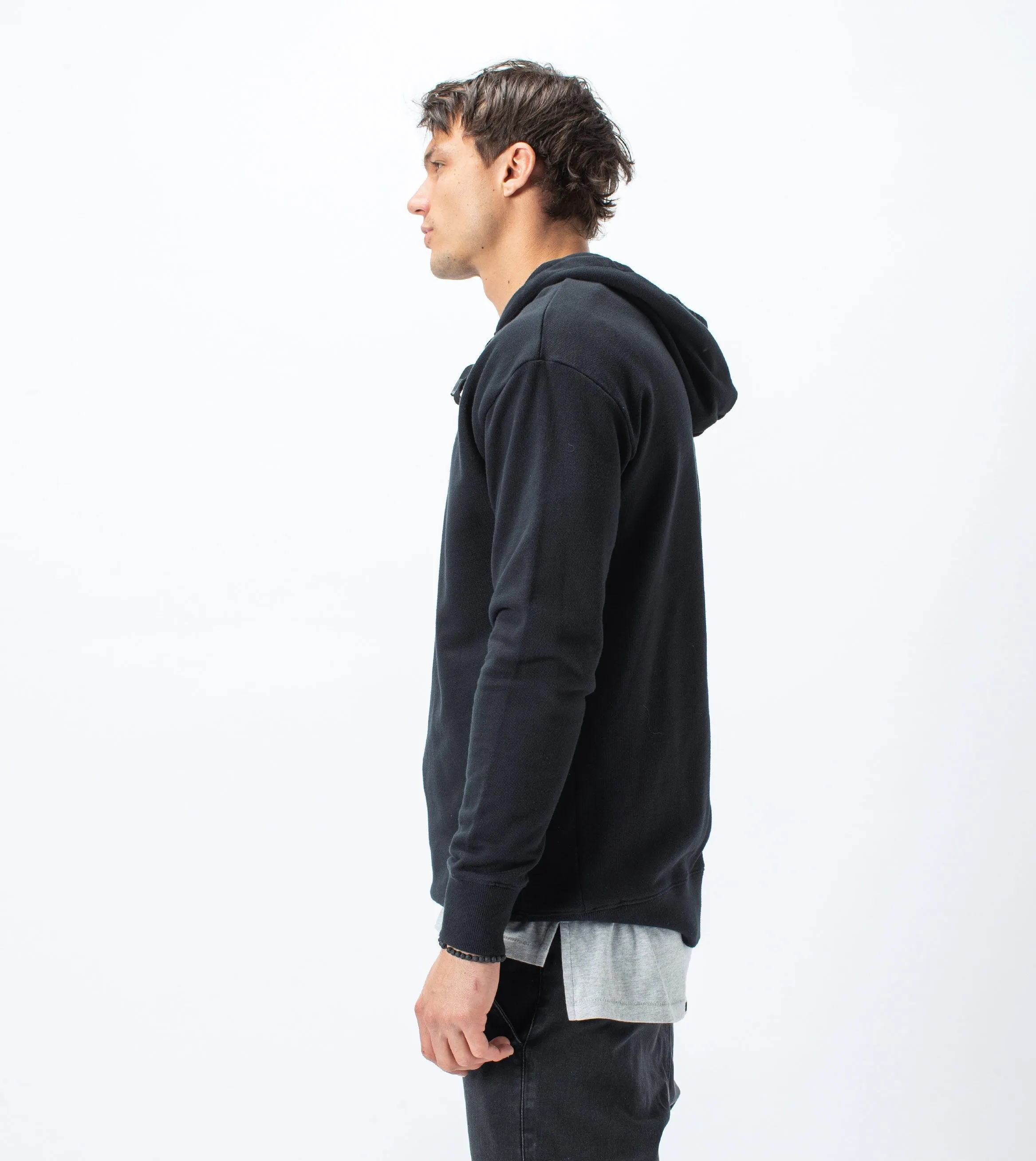 Rugger Hood Sweat Black - Sale