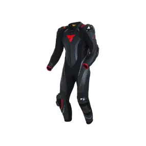 SHIMA Men's Apex RS Motorcycle Full Leather Suit Black/Red - 910024