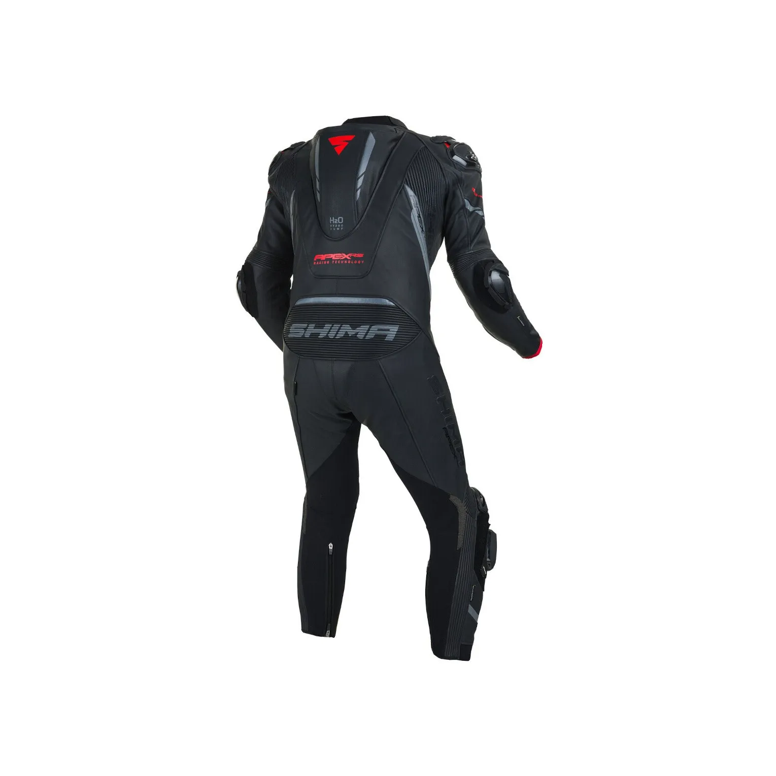 SHIMA Men's Apex RS Motorcycle Full Leather Suit Black/Red - 910024