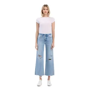 Women's Vervet High Rise Distressed Crop Wide Jeans F6001